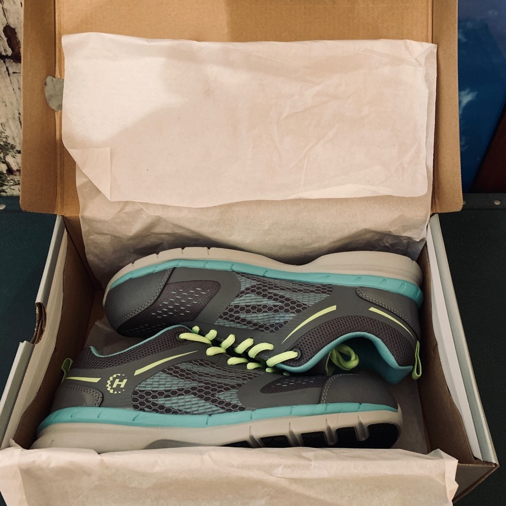HYTEST Safety Footwear • Women’s 8.5 • Grey/Teal